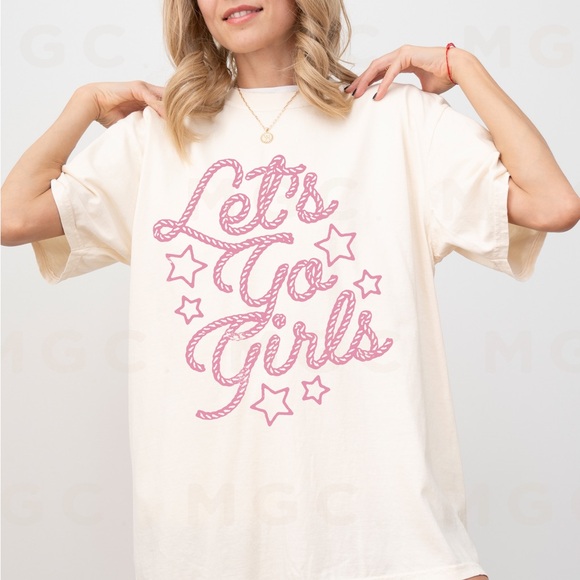 🚨 SALE 🚨 Comfort Colors Let’s Go Girls Tee - Picture 1 of 10